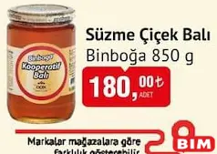 BİNBOĞA SÜZME ÇİÇEK BALI 850 G